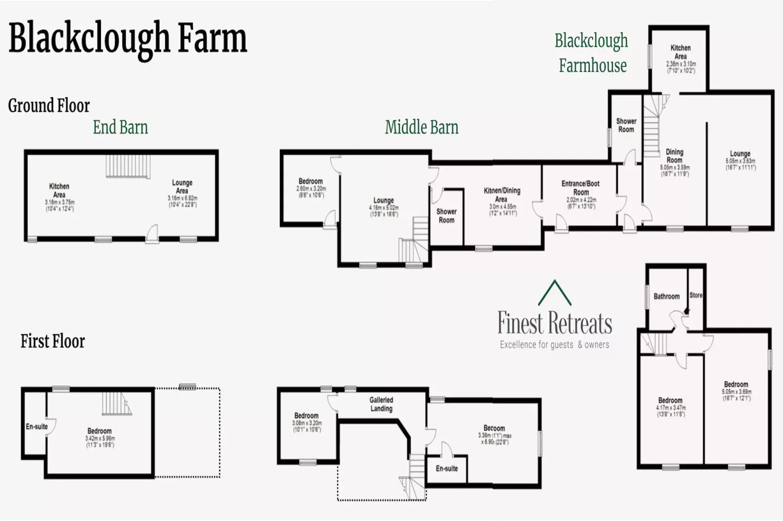 The Cottages Collection at Blackclough Farm-Plattegrond