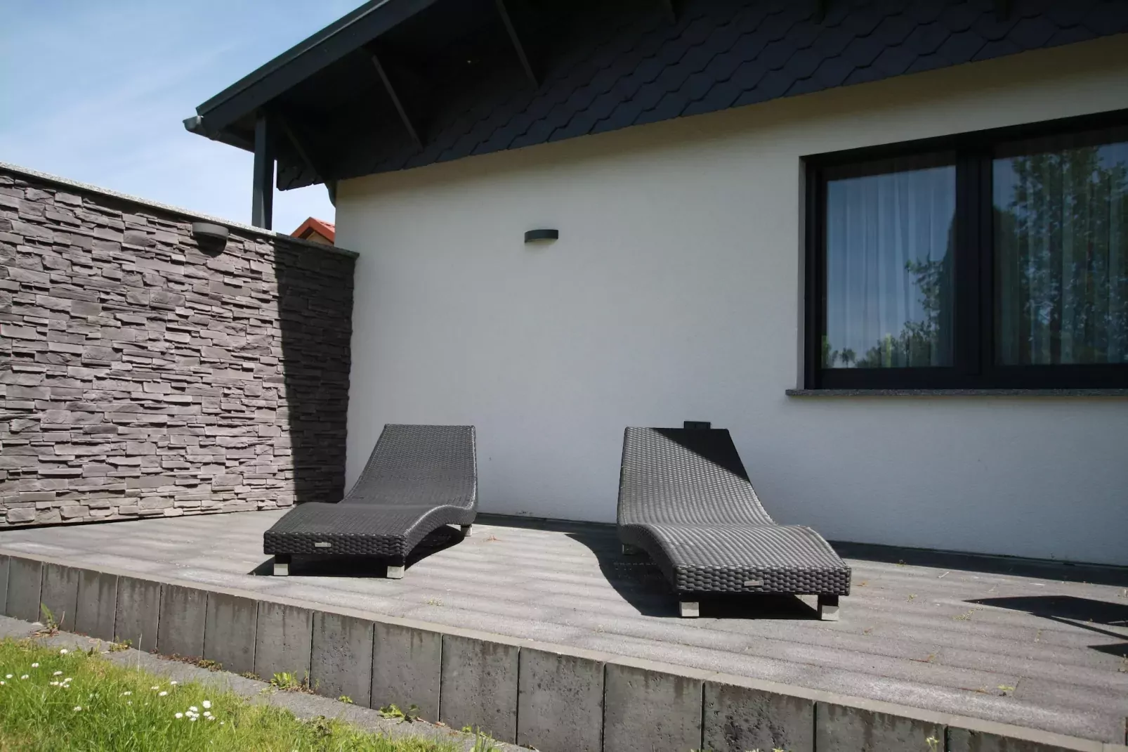 Ferienhaus mit Wasserblick 2 Pers-Terrasbalkon