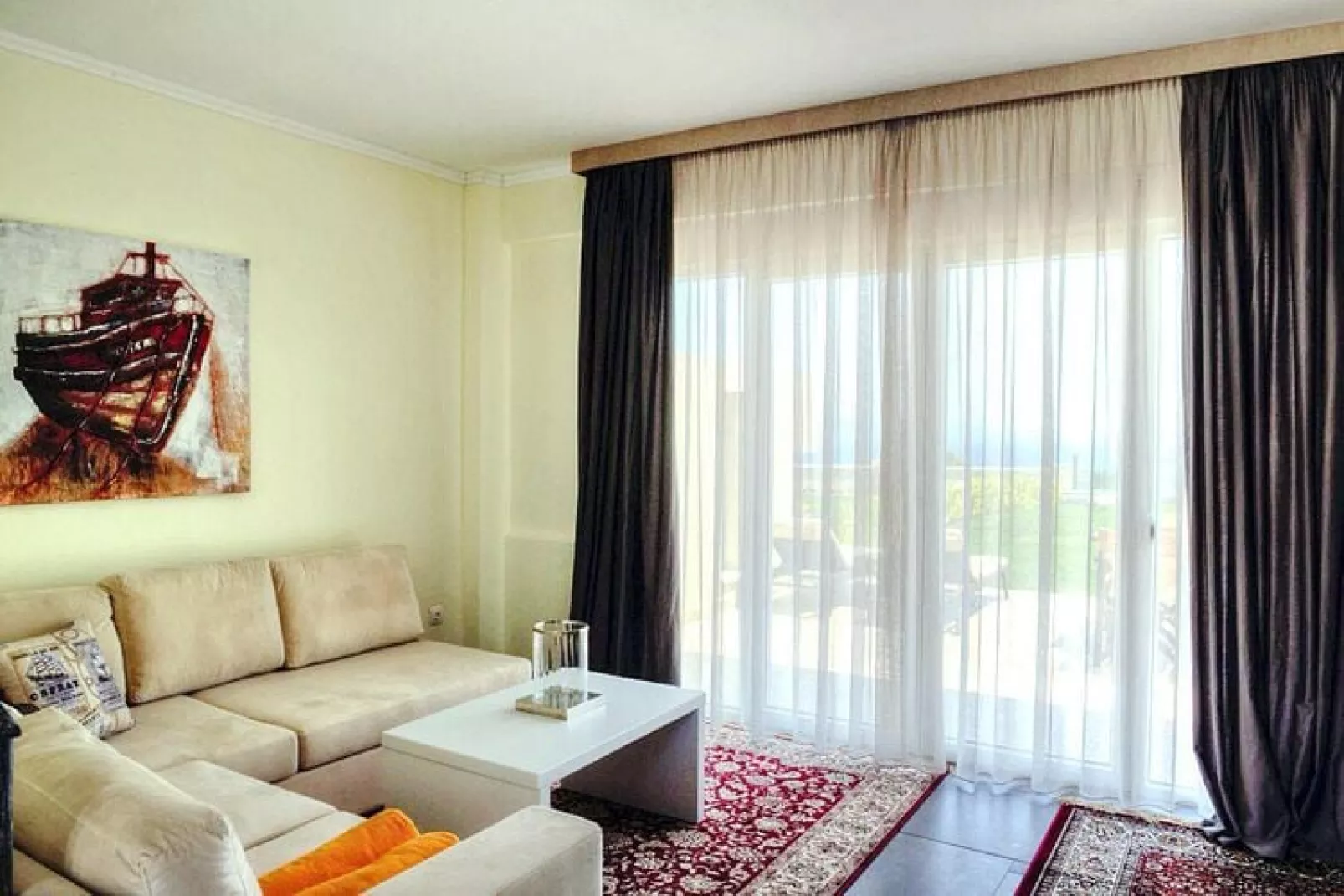 Holiday homes Sunny Villas Resort and SPA, Chanioti-SPA VILLA (1 BEDROOM)-Woonkamer