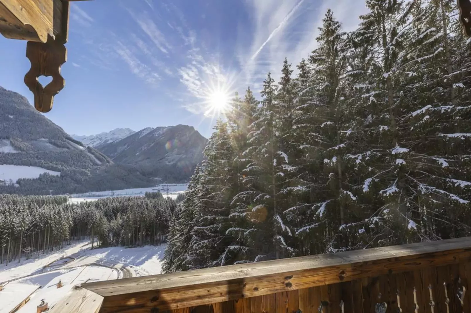 Nationalpark Chalet Schneespitze-Uitzicht winter