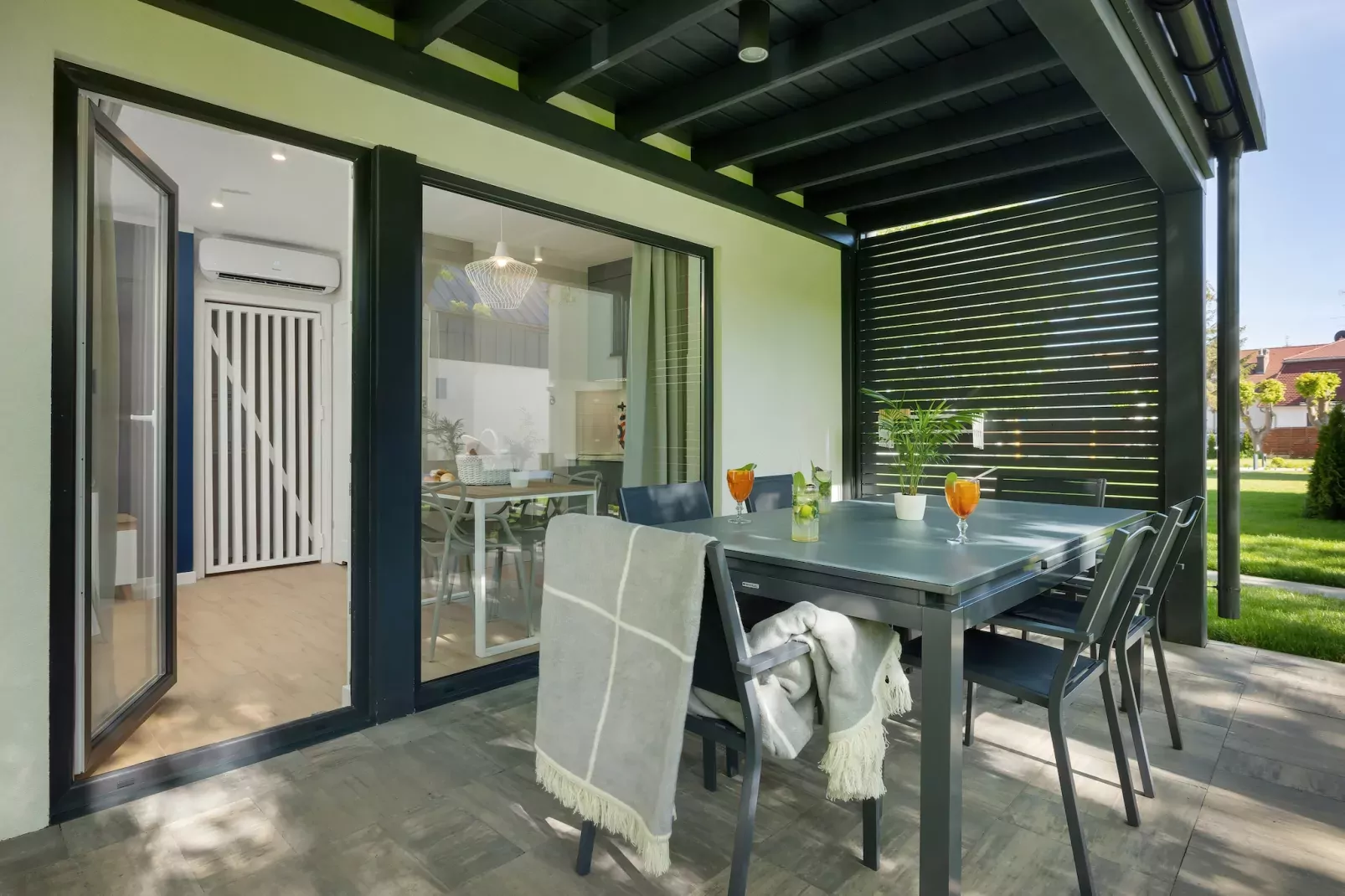 Villa Hoff Ferienhäuser Domek 5 Pers-Terrasbalkon