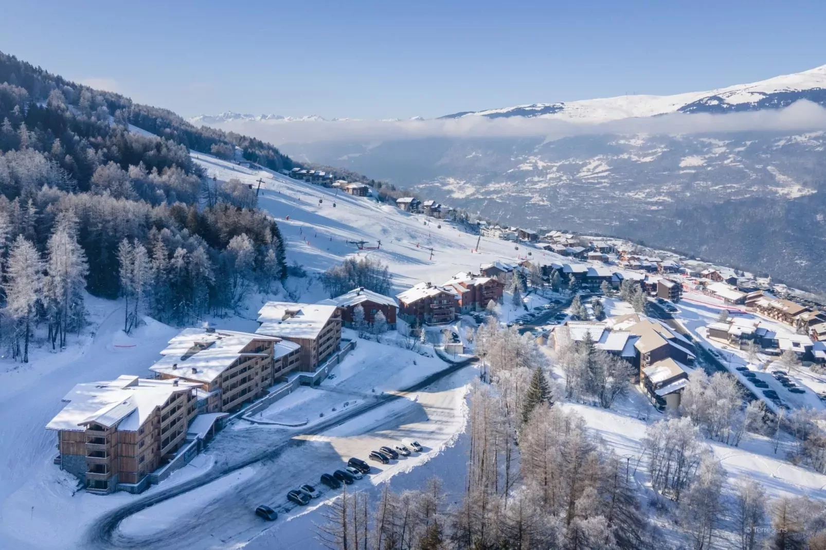 PLAGNE MONTALBERT Le Snoroc- A24S-Gebied winter 1km