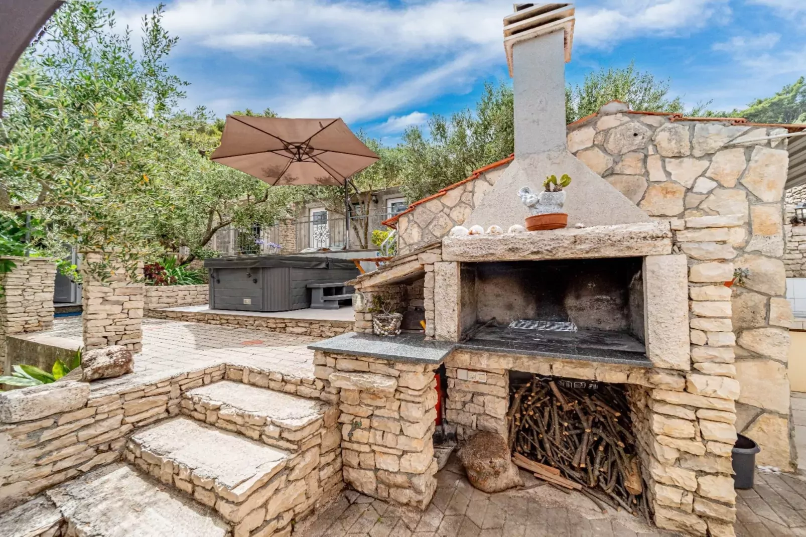 Stone House Blaca - Two Bedroom Stone House with Terrace and Sea View-Buitenlucht