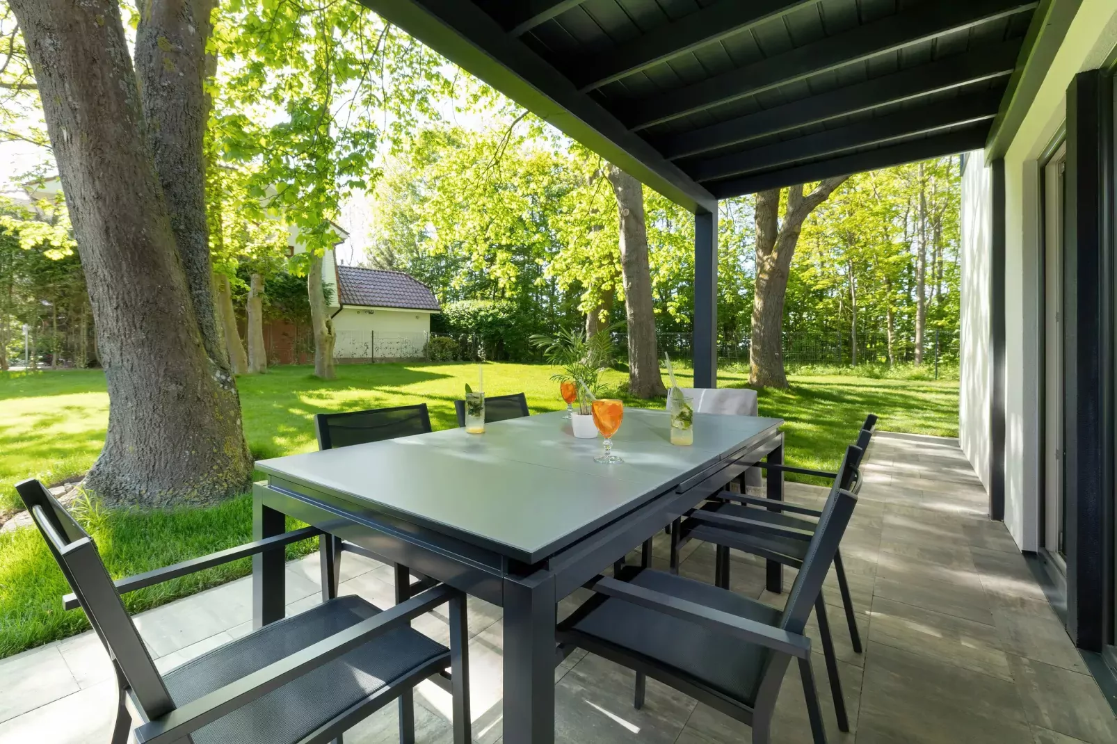 Villa Hoff Ferienhäuser Domek 4 Pers-Terrasbalkon