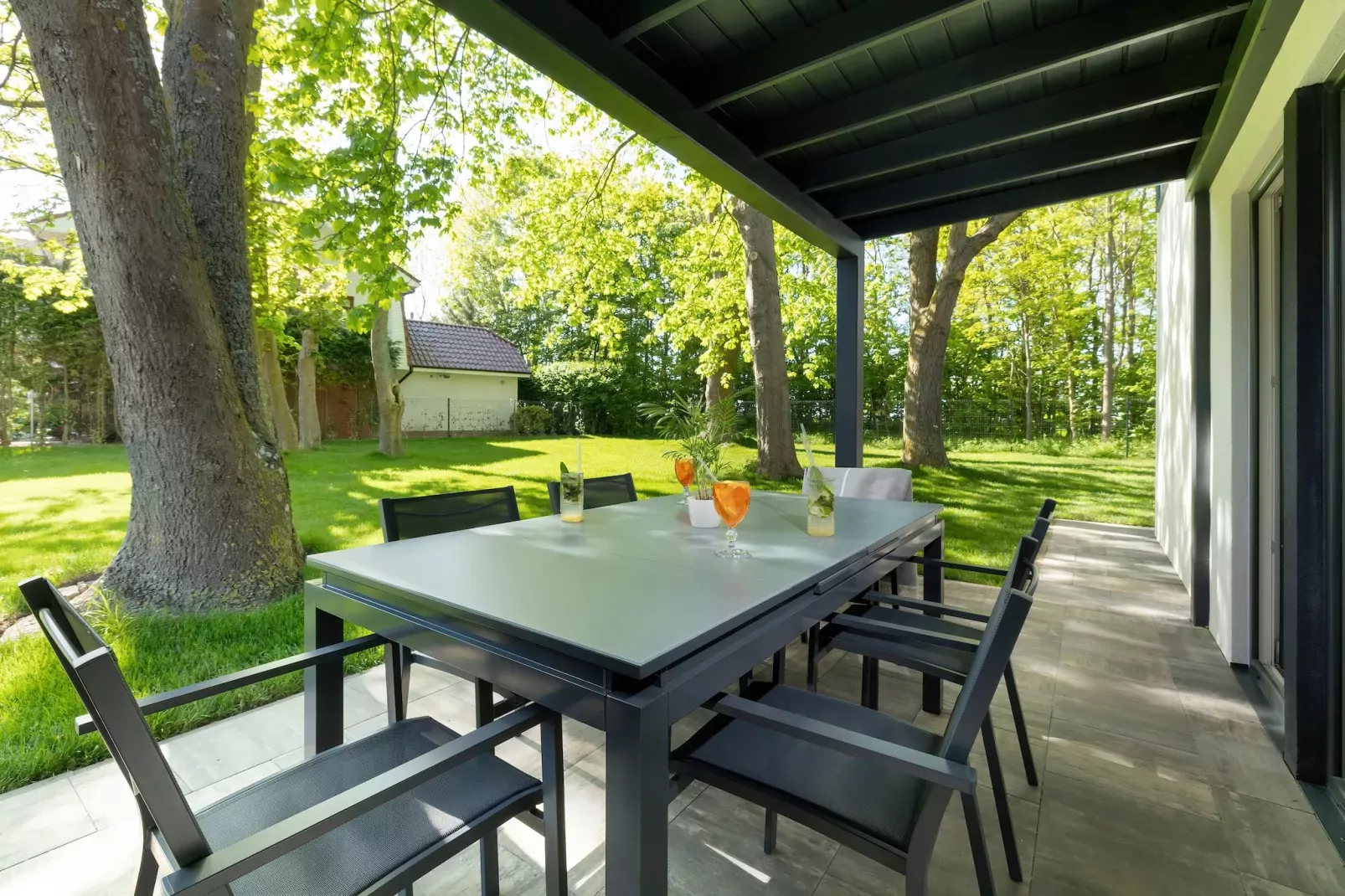 Villa Hoff Ferienhäuser Domek 5 Pers-Terrasbalkon