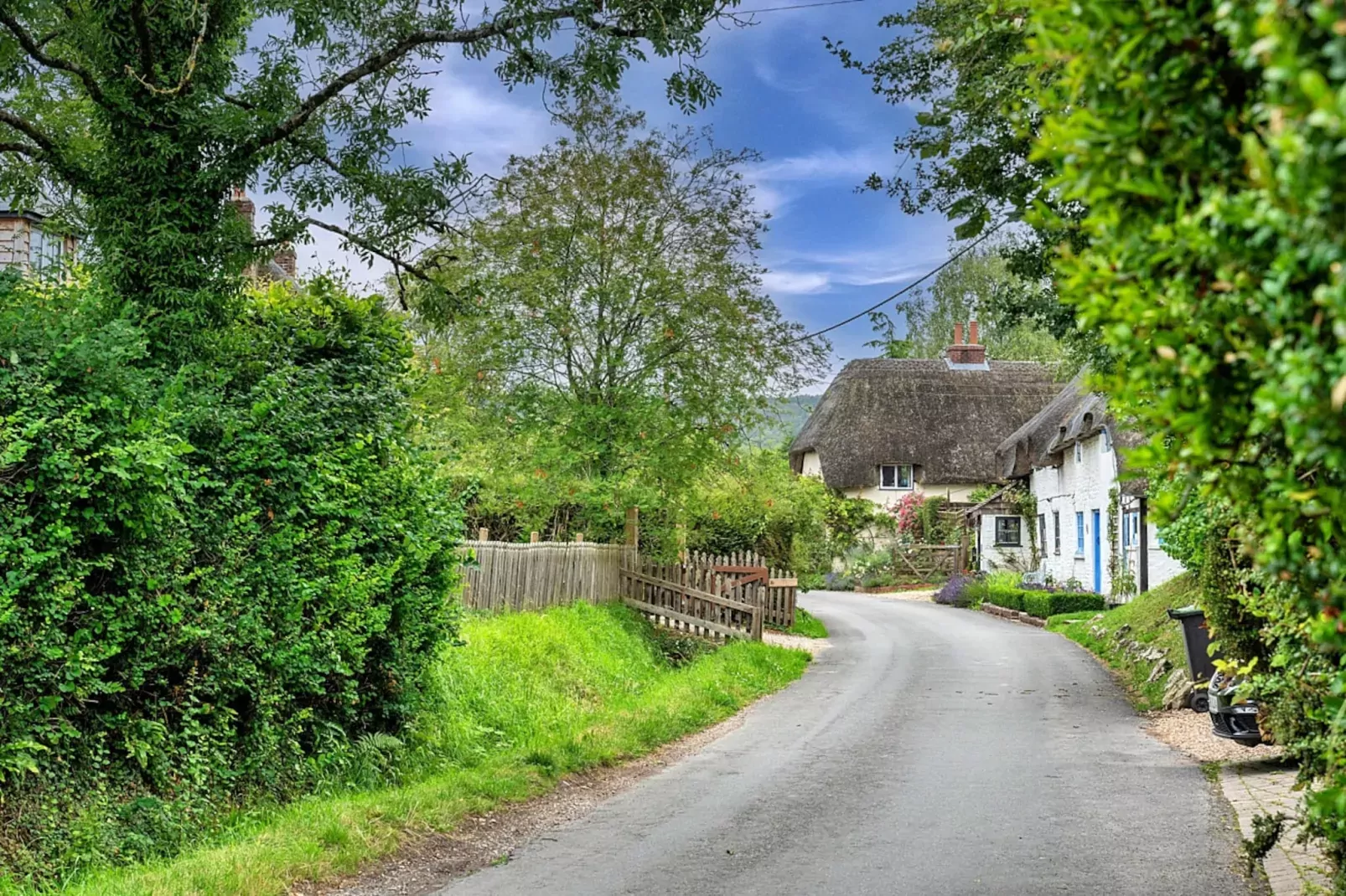 The Thatch at Winterborne Houghton-Gebieden zomer 1km