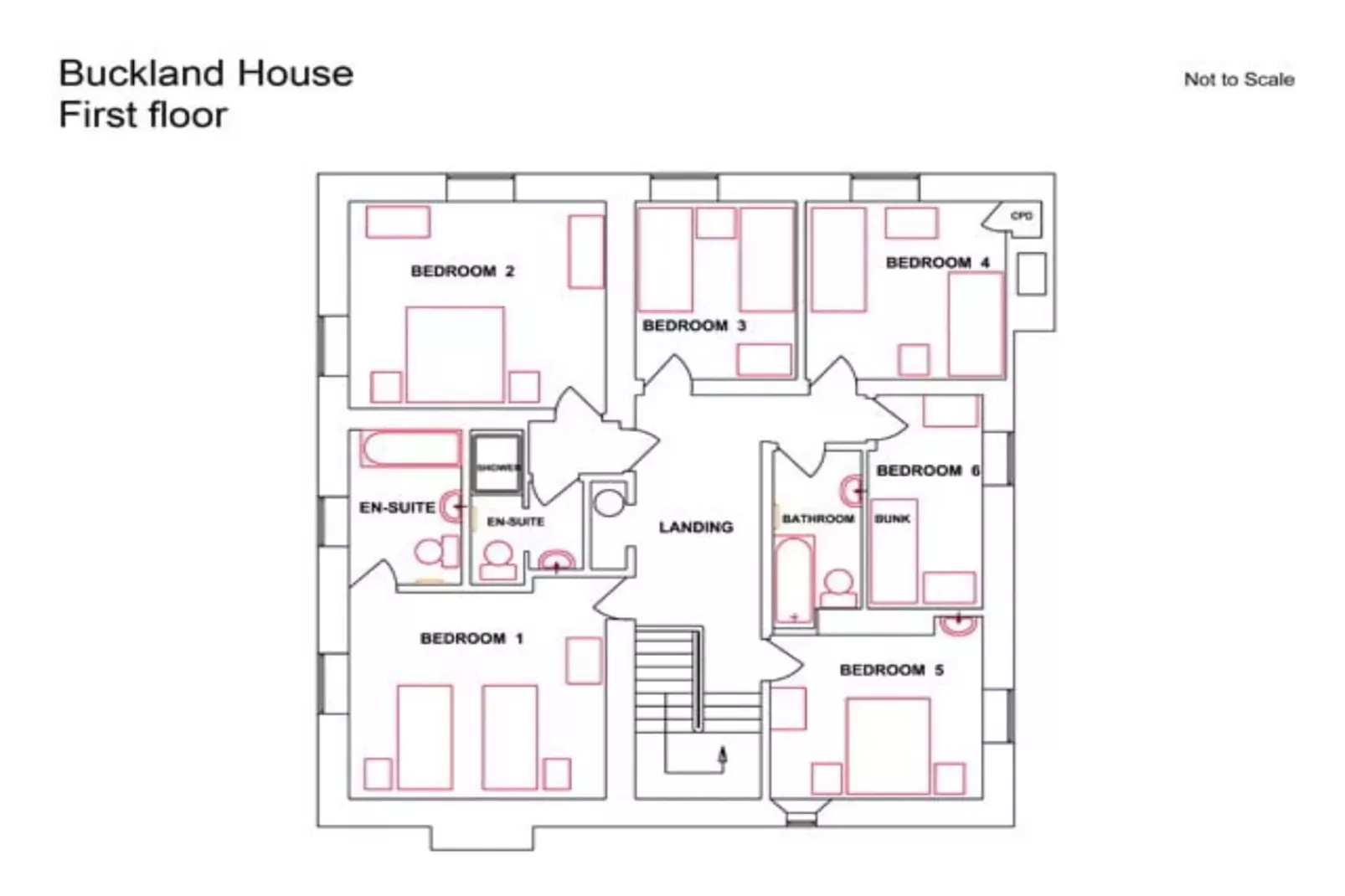 Buckland House-Plattegrond