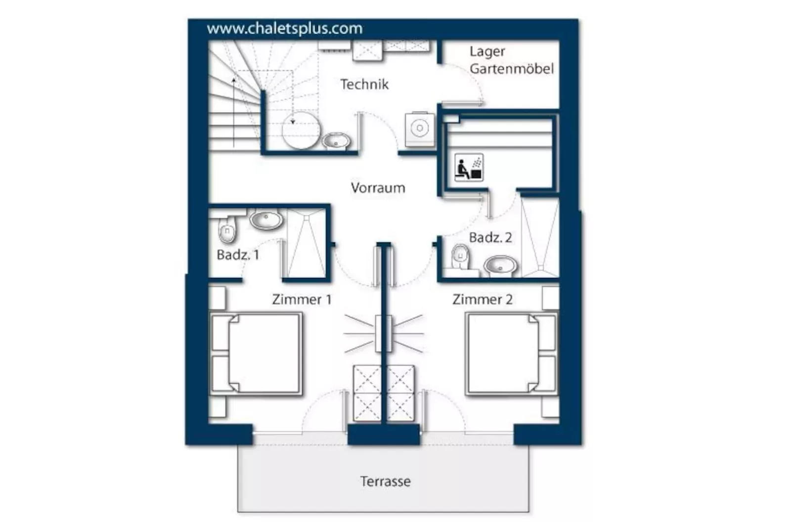 Nationalpark Chalet Keeseck-Plattegrond