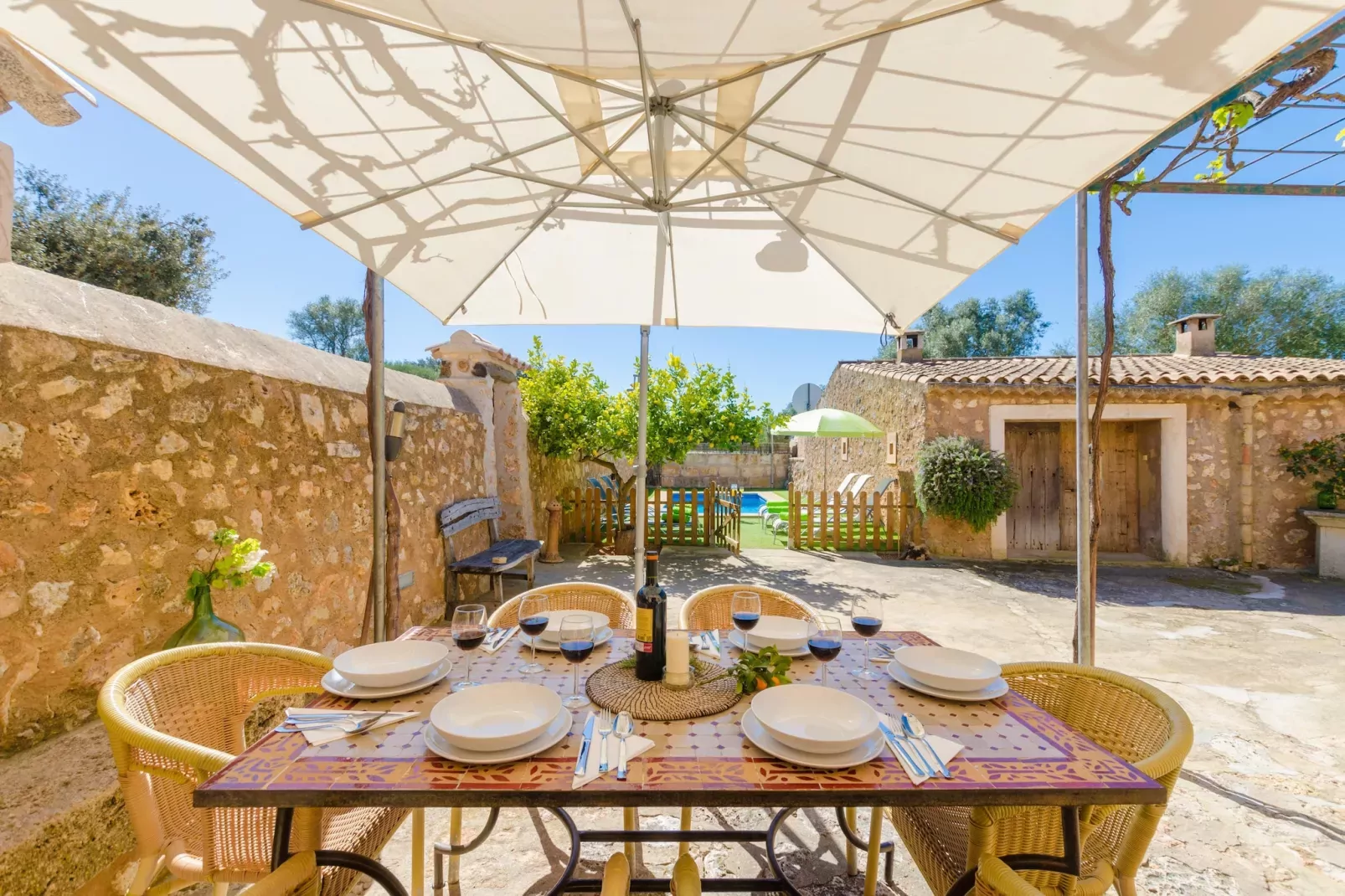 Finca Can Maria Costitx-Terrasbalkon