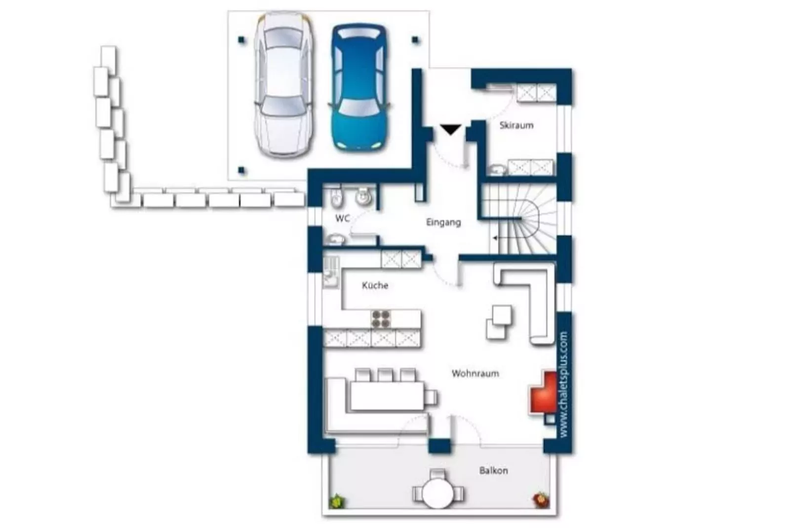 Nationalpark Chalet Schneespitze-Plattegrond