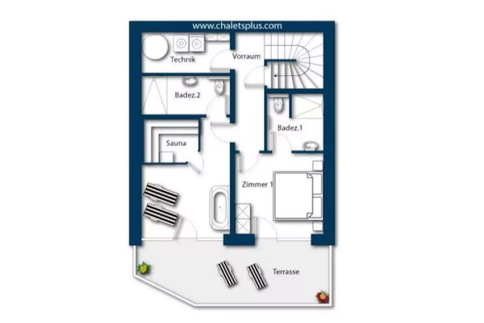 Nationalpark Chalet Schneespitze-Plattegrond