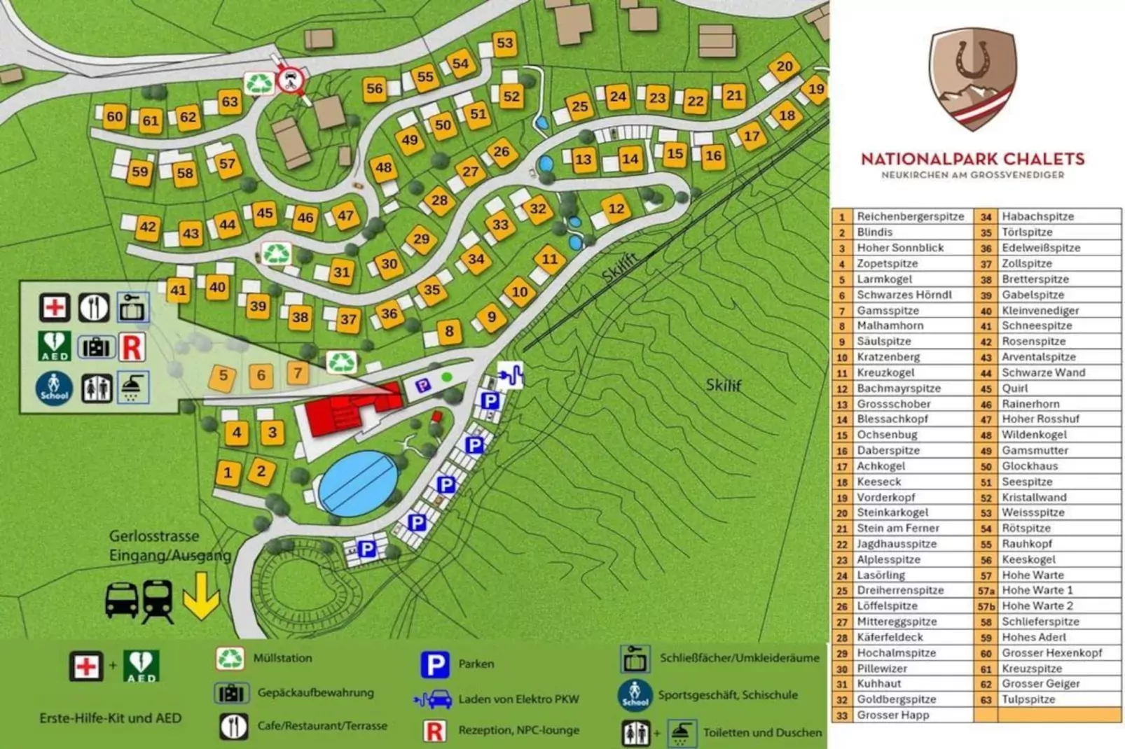 Nationalpark Chalet Schneespitze-Plattegrond