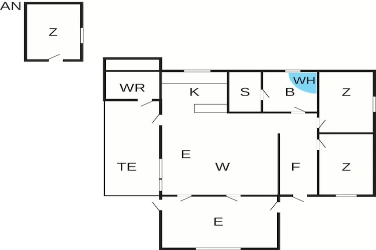 Sereen toevluchtsoord in Lyngsbaek-By Traum-Plattegrond