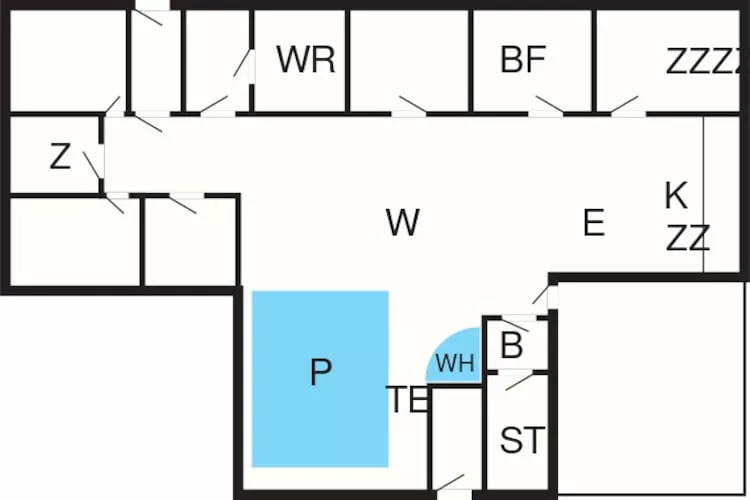 14 persoons vakantie huis in Harboøre-Plattegrond