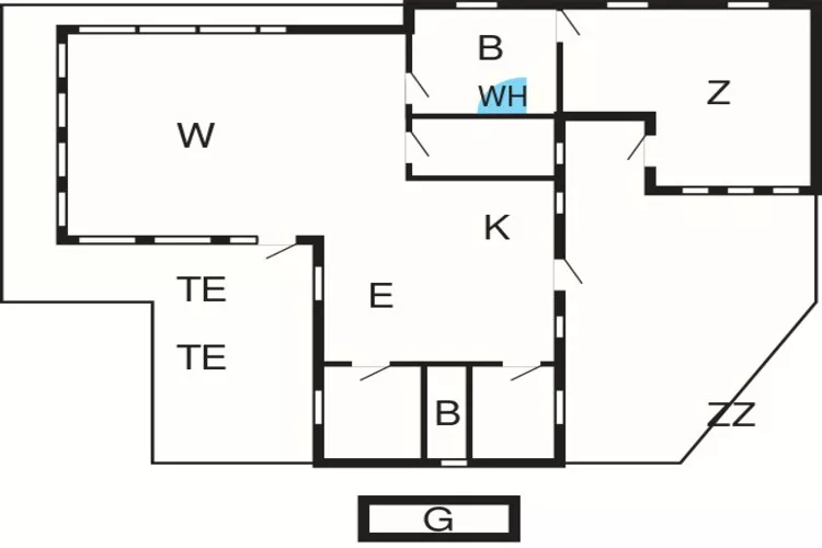 6 persoons vakantie huis in Løkken-Plattegrond
