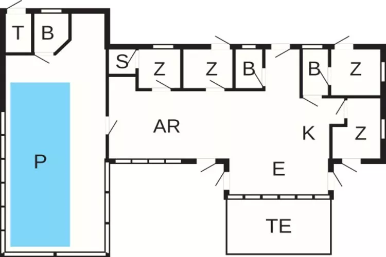 15 persoons vakantie huis in Højslev-Plattegrond