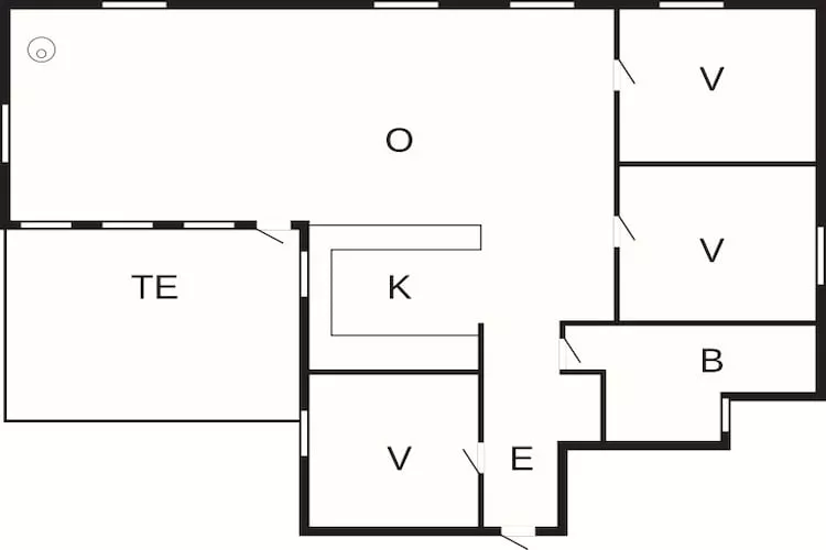 6 persoons vakantie huis in Aakirkeby-Plattegrond