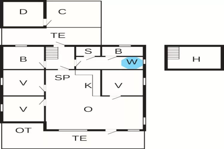 8 persoons vakantie huis in Ringkøbing-Plattegrond