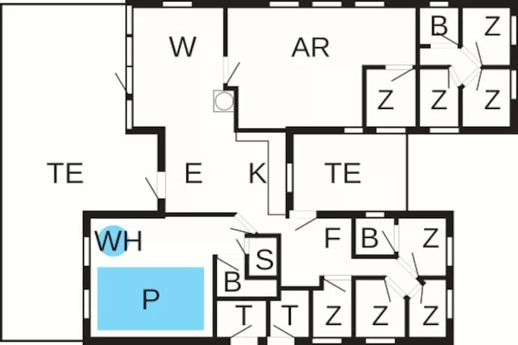 20 persoons vakantie huis in Nørre Nebel-Plattegrond