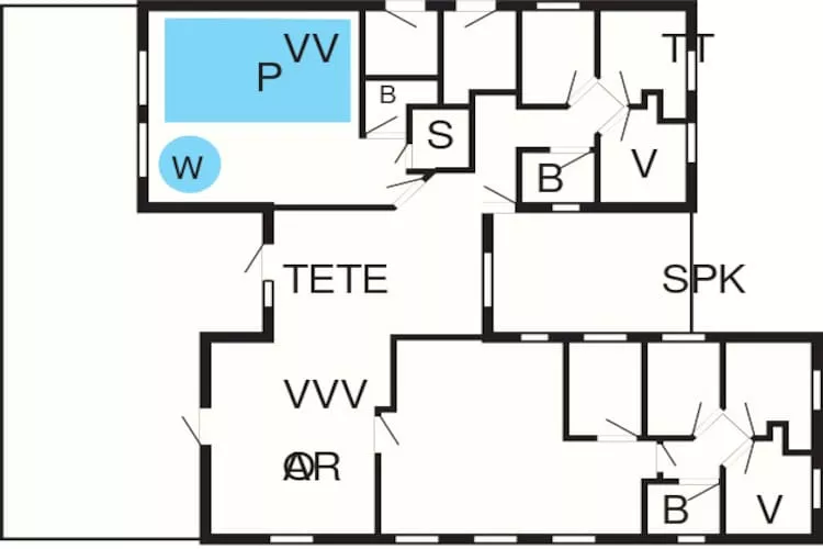 18 persoons vakantie huis in Nørre Nebel-Plattegrond
