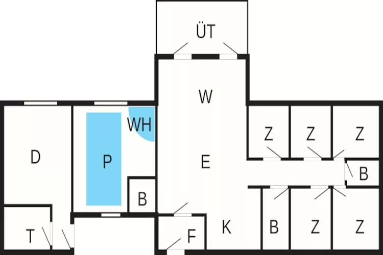 16 persoons vakantie huis in Rømø-Plattegrond