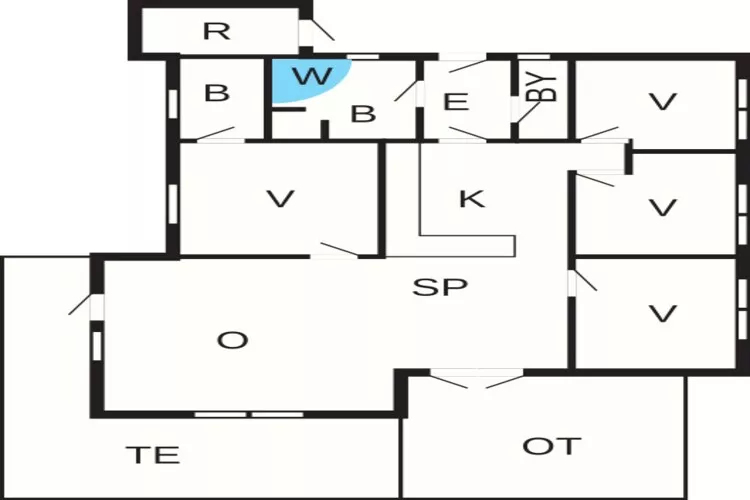 8 persoons vakantie huis in Løkken-Plattegrond