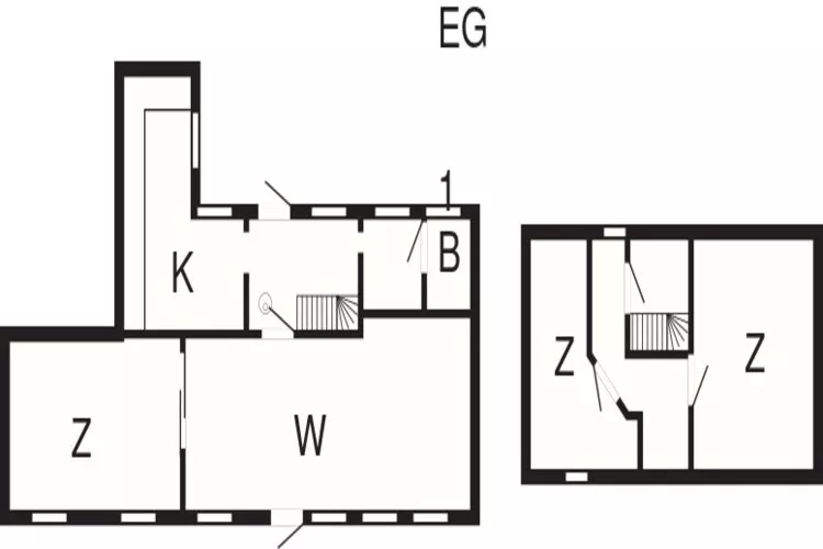 6 persoons vakantie huis in Aakirkeby-Plattegrond