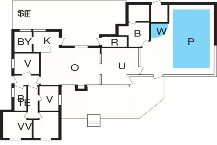 8 persoons vakantie huis in Knebel-Plattegrond