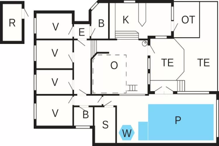 10 persoons vakantie huis in Ebeltoft-Plattegrond