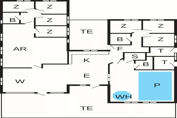 18 persoons vakantie huis in Grenaa-Plattegrond