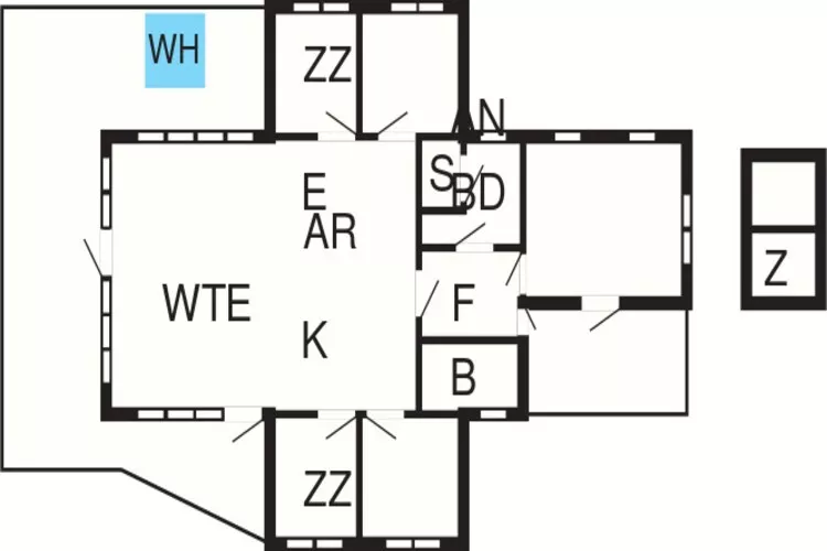 14 persoons vakantie huis in Læsø-Plattegrond