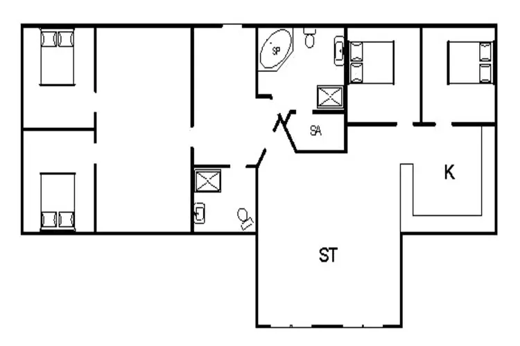 8 persoons vakantie huis in Fanø-Plattegrond