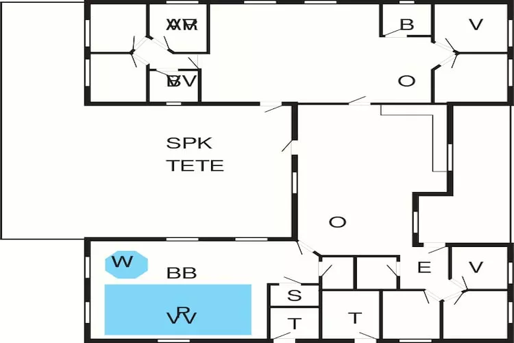 20 persoons vakantie huis in Stege-Plattegrond