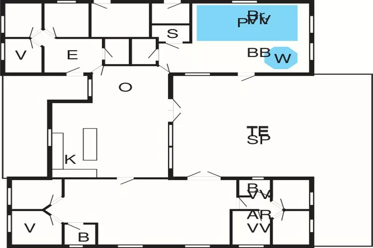 20 persoons vakantie huis in Hasselberg-Plattegrond
