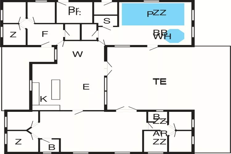 20 persoons vakantie huis in Hasselberg-Plattegrond
