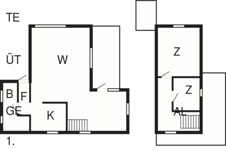 Rustieke Waterfront Cottage-By Traum-Plattegrond