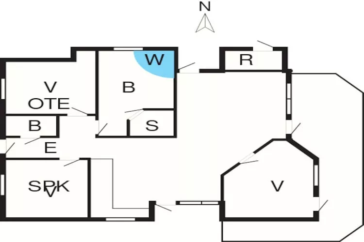 Rustig toevluchtsoord in Thorsminde-By Traum-Plattegrond