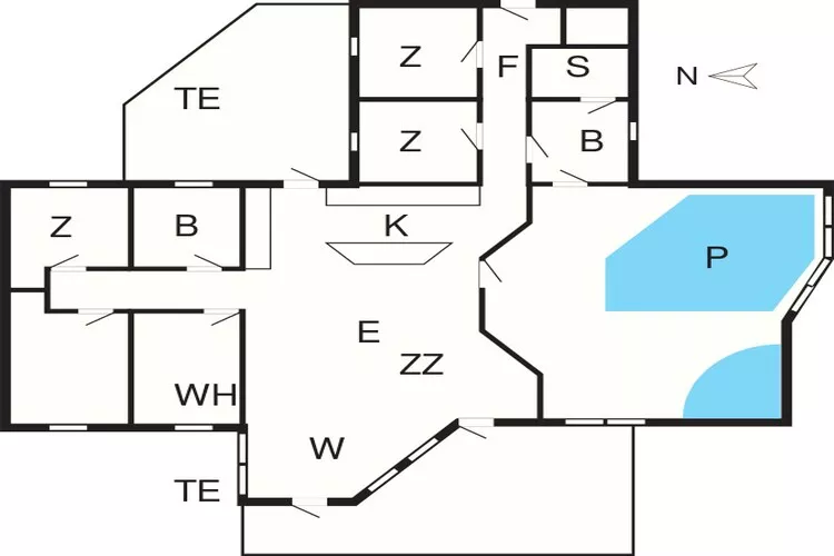 10 persoons vakantie huis in Løkken-Plattegrond