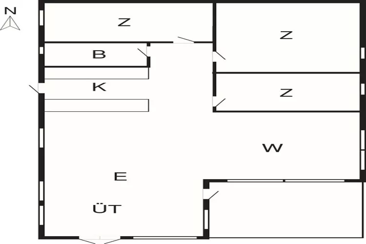 Afgelegen Duinverblijf-By Traum-Plattegrond
