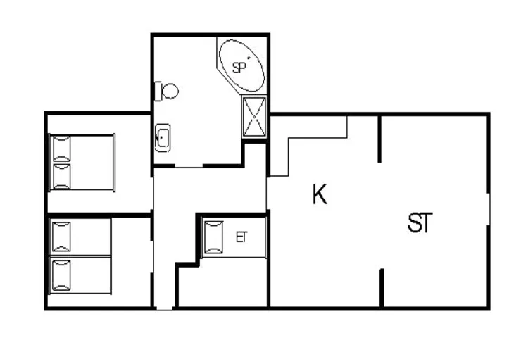 6 persoons vakantie huis in Nørre Nebel-Plattegrond