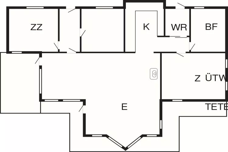 8 persoons vakantie huis in Væggerløse-Plattegrond