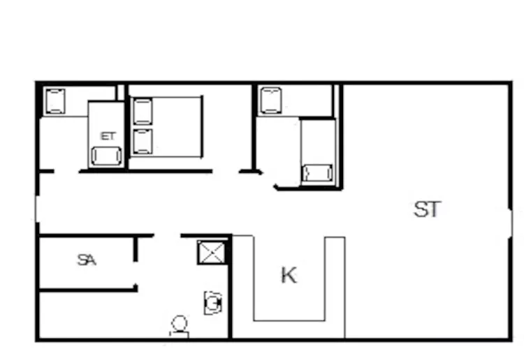 6 persoons vakantie huis in Nørre Nebel-Plattegrond