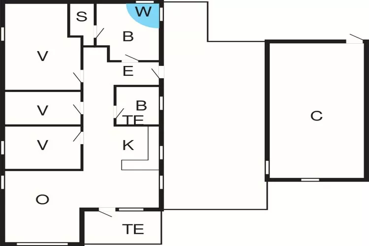6 persoons vakantie huis in Løkken-Plattegrond
