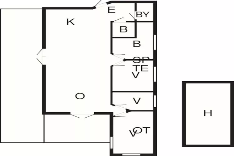 Kusttoevlucht in Havnso-By Traum-Plattegrond
