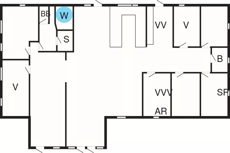 14 persoons vakantie huis in Glesborg-Plattegrond