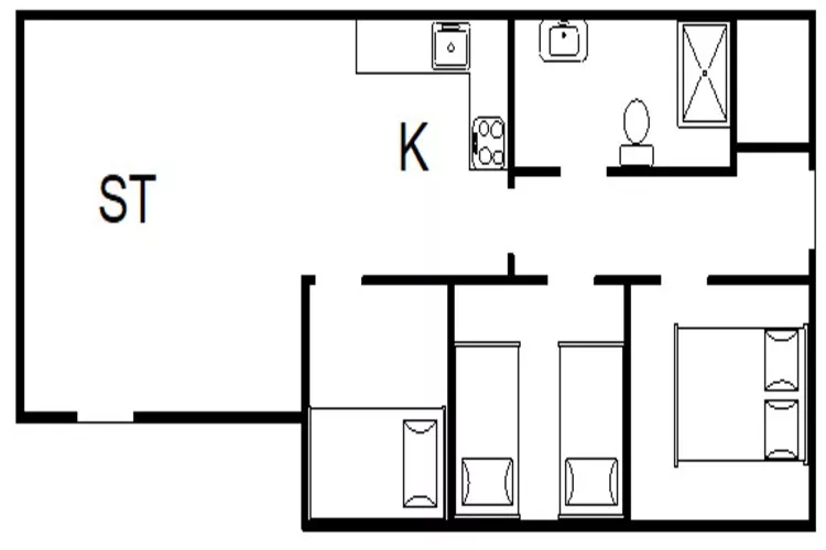 Kustparel in Sondervig-By Traum-Plattegrond