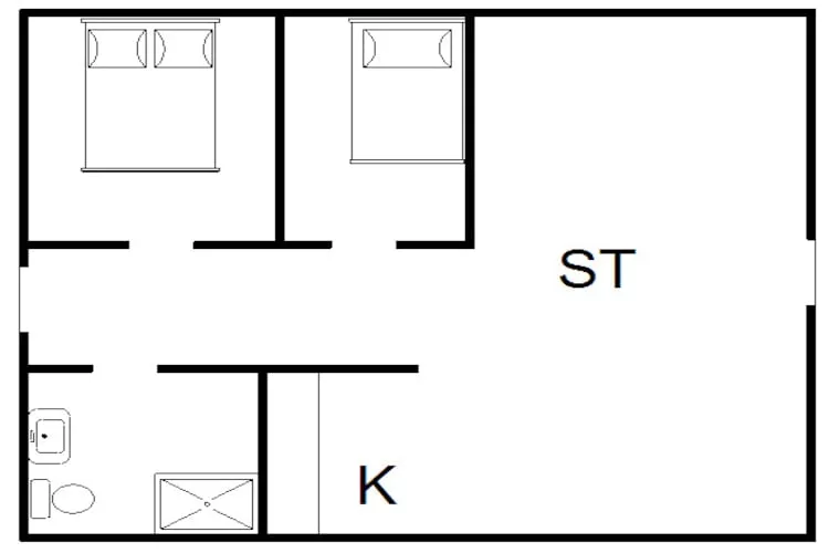 4 persoons vakantie huis in Blåvand-Plattegrond