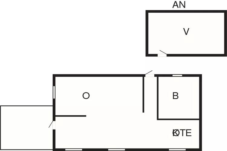 2 persoons vakantie huis in Otterup-Plattegrond
