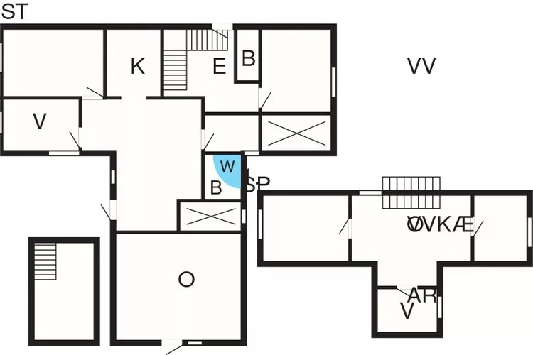 14 persoons vakantie huis in Ulfborg-Plattegrond