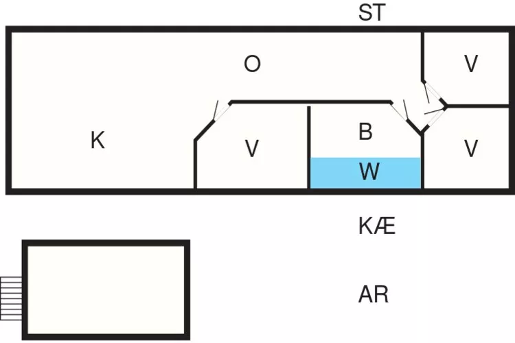 8 persoons vakantie huis in Børkop-Plattegrond